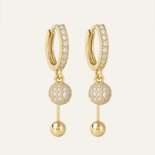 Pendientes Brillo Eterno - Zirconita y Oro